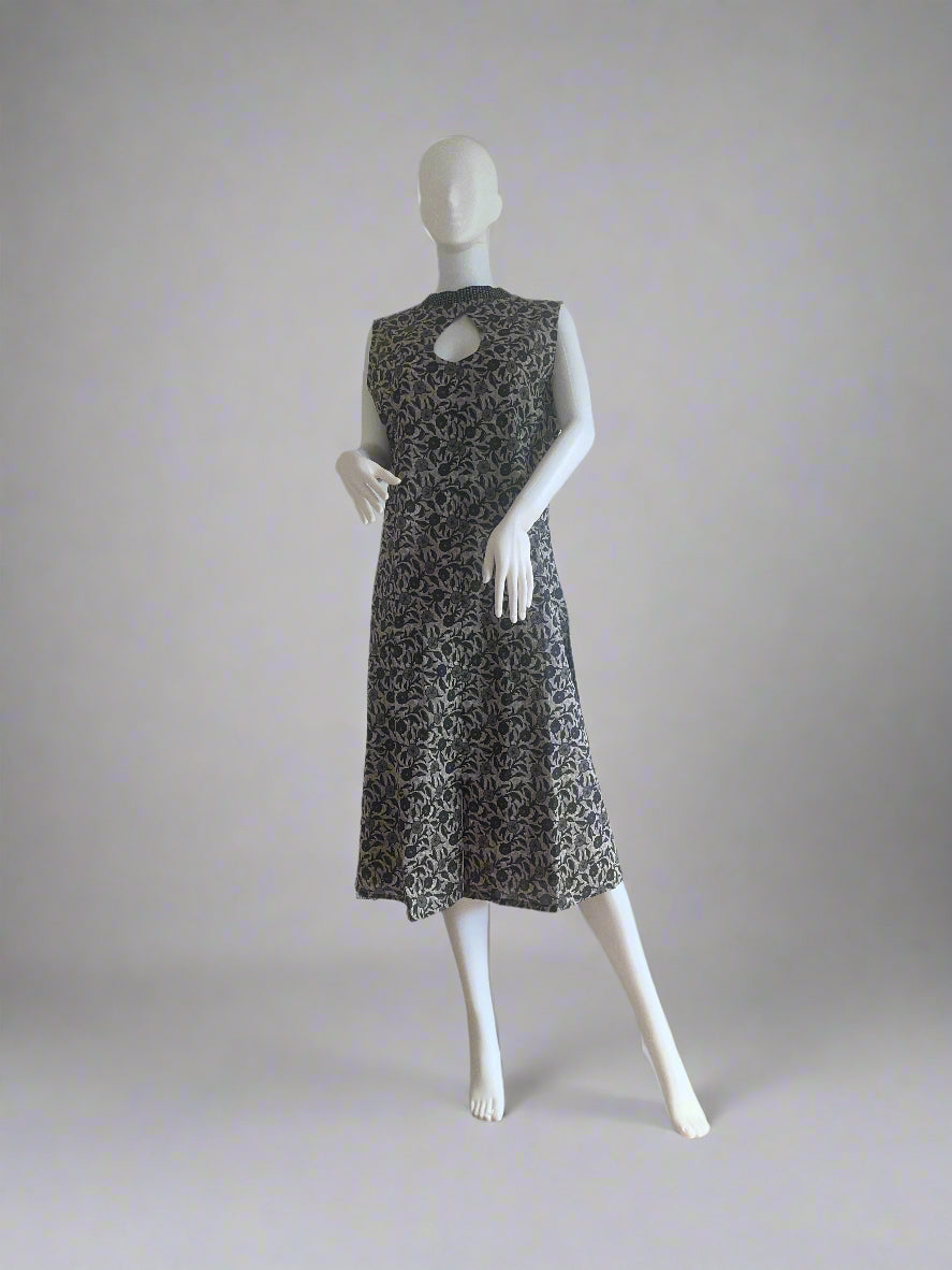 Black printed dress