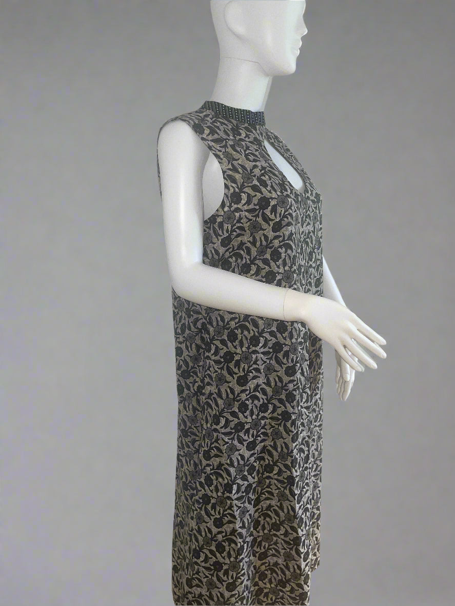 Black printed dress