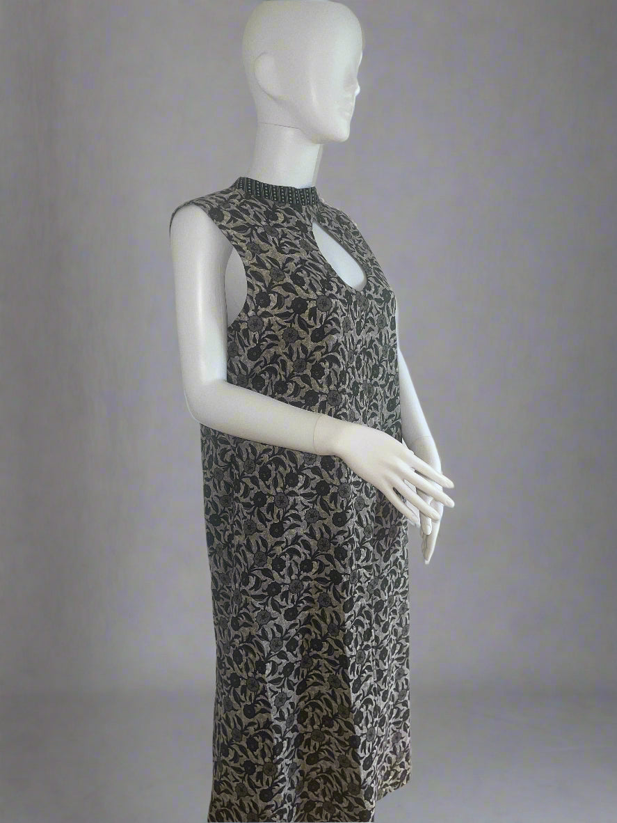 Black printed dress