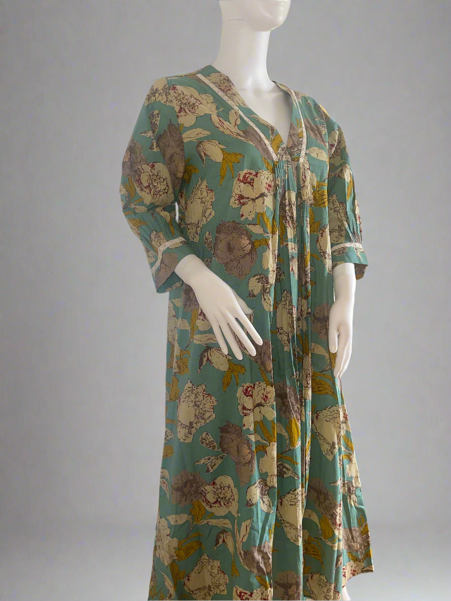 Printed Cotton Kurtha Set