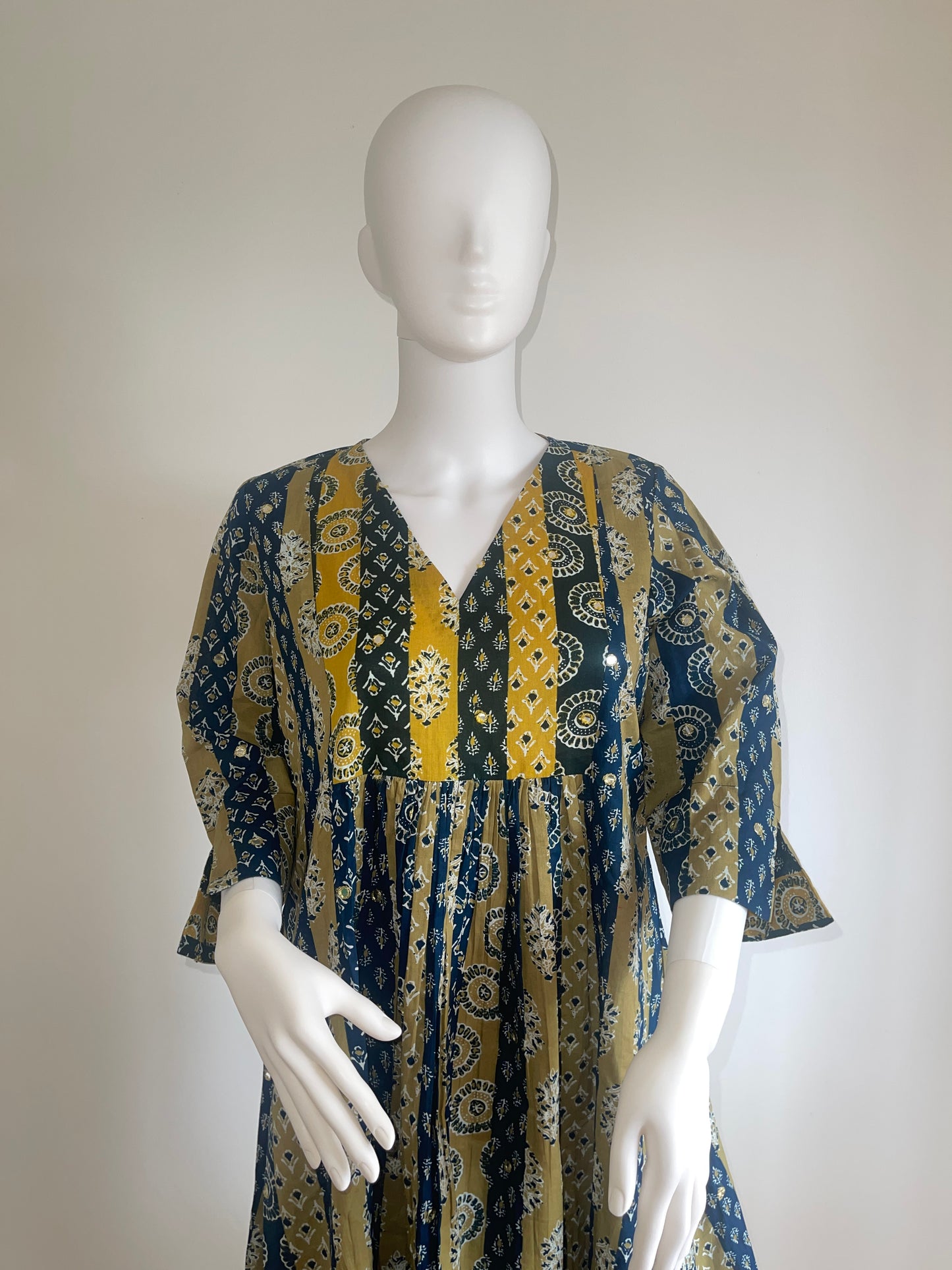 Printed Ajrak top