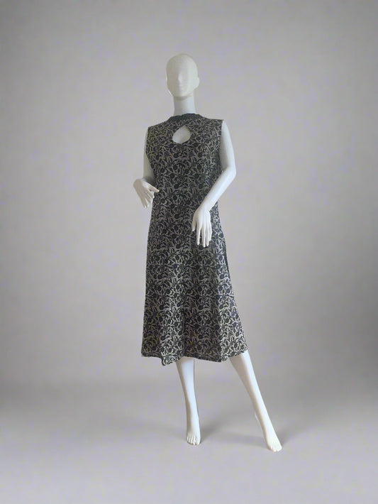 Black printed dress