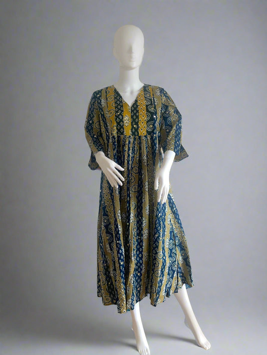 Printed Ajrak top