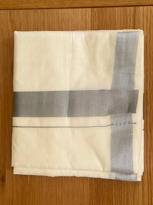 Onam Saree Silver Border