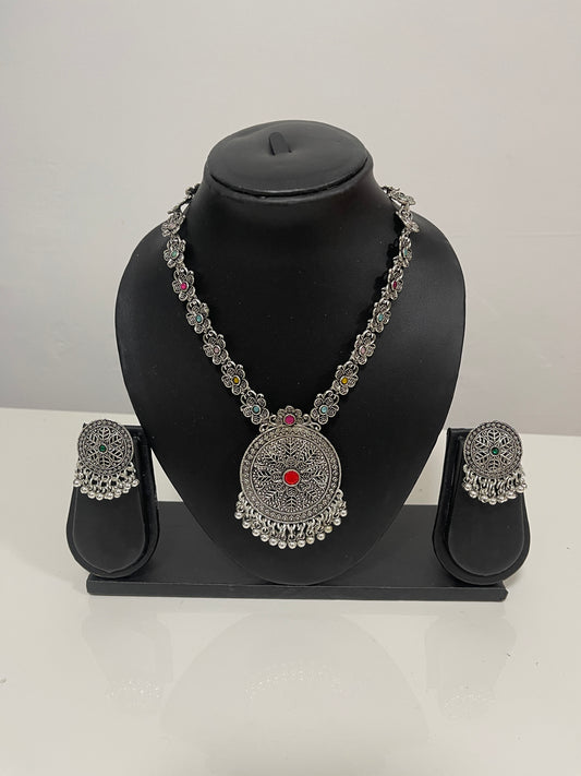 Necklace with matching earrings